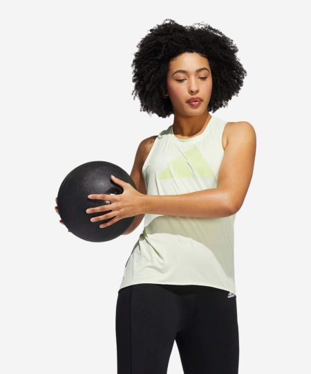 Adidas 3 Bar Logo Tank Top - Verde Lima
