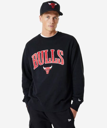 New Era Chicago Bulls NBA Crew Neck Sweatshirt - Black