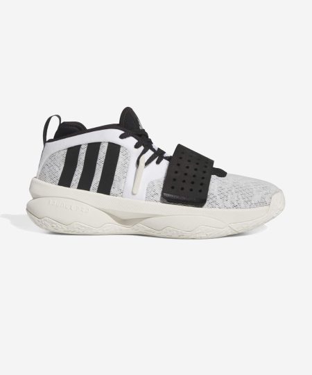 sapatilhas de basquetebol branco e preto Adidas dame 8 extply most criticized id5678