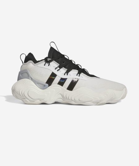 sapatilhas de basquetebol Adidas Trae Young 3 game is yours cor branco e preto if5592