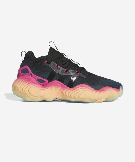 sapatilhas de basquetebol Adidas Trae Young 3 arctic night acid orange cor preto laranja ie9303