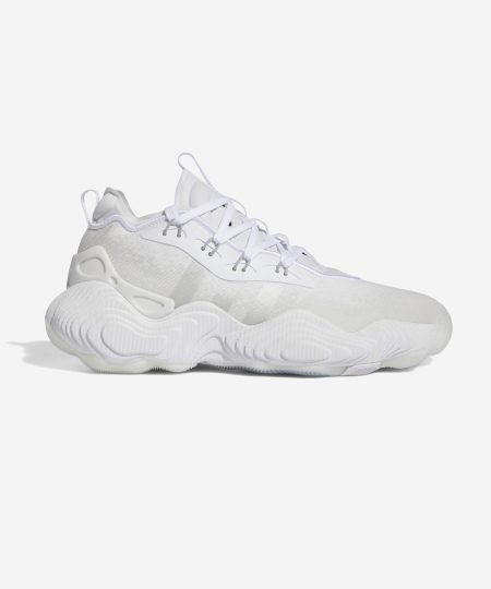 sapatilhas de basquetebol Adidas Trae Young 3 white silver metallic cor branco e prateado if2102