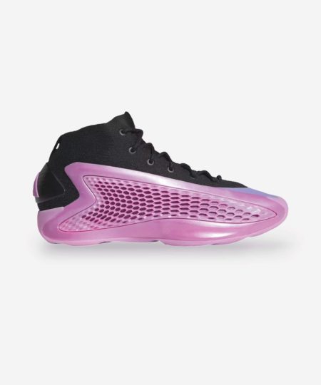 sapatilhas de basquetebol anthony edwards 1 mid adidas preloved purple de cor rosa e preto