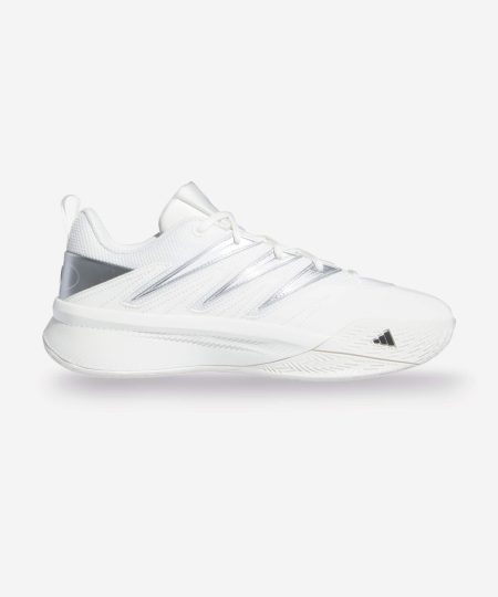 sapatilhas de basquetebol adidas dame certificated 3 triple white cor branco e prateado